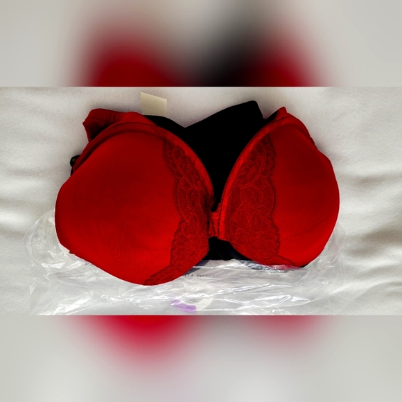 NWT 2-Bra Set, Padded Plungr T-shirt Bra, Convert to Criss Cross. Sz 36DD - Picture 1 of 16